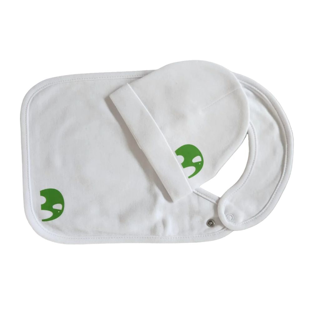 Ingane Elephant Print Hat & Bib Set