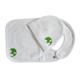 Ingane Elephant Print Hat & Bib Set