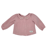 Meerkat Soft Pink Double Muslin Long Sleeve Top