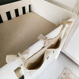 Tulips & Tea Waffled Muslin Cot Organiser