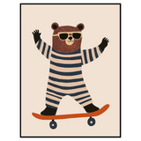 Skateboard Bear Wall Art