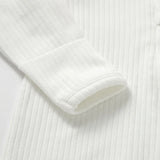 Boki Organic Ivory Rib Zipsuit with Footies & Mittens