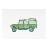 Army Green Land Rover Art Print
