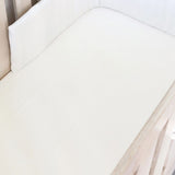 White Muslin Cot Fitted Sheet