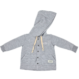 Meerkat Grey Open Hoodie Top