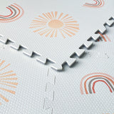 Tayla Jean Rainbow Rise Crisp White Tile Play Mat