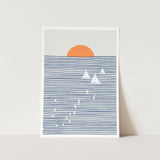 Linear Ocean with Object Art Prints