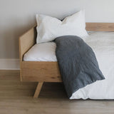 Charcoal Grid Washed Cotton Duvet