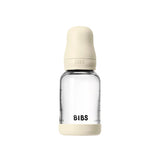BIBS 120ml Round Silicone Slow Flow Glass Bottle