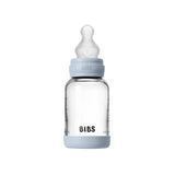 BIBS 120ml Round Silicone Slow Flow Glass Bottle