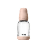 BIBS 120ml Round Silicone Slow Flow Glass Bottle