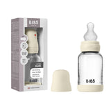 BIBS 120ml Round Silicone Slow Flow Glass Bottle