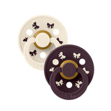 BIBS 2-Pack Latex Colour Holiday Bow Pacifiers