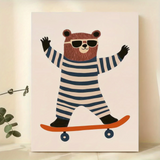 Skateboard Bear Wall Art