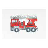 Red Fire Engine Art Print