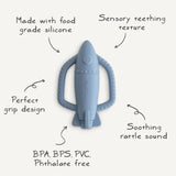 Mushie Rocket Rattle Teether