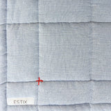 Light Blue Baby Quilt with Embroidery