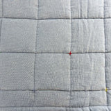 Light Blue Baby Quilt with Embroidery
