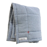 Light Blue Baby Quilt with Embroidery
