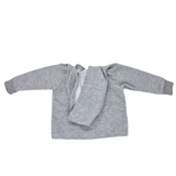 Meerkat Grey Open Hoodie Top