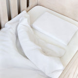 White Muslin Cot Fitted Sheet