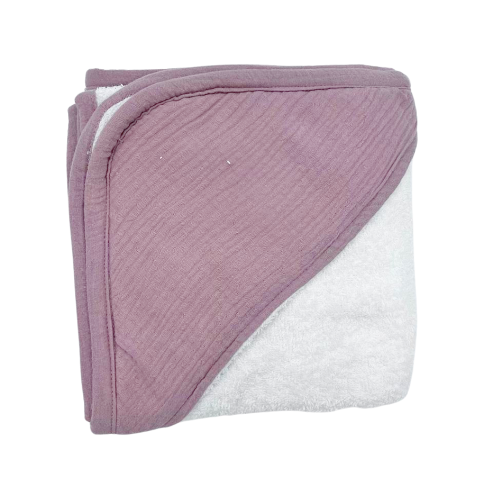 Little Hummingbird Coloured Piping Hooded Cotton Towel