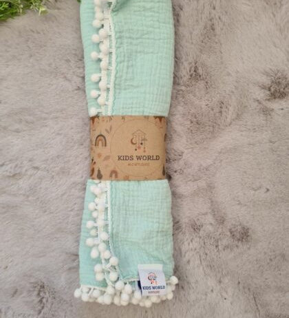 Cheese Muslin Blanket with White Border