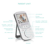 Baby Video Monitor with Camera, Audio & Night Vision