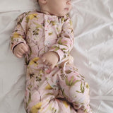 Just Chillin' - Pink Floral Babygrow