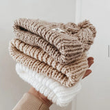 Cable Knit Beanie - White