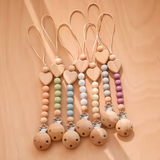 Bos & Blom Heart-Shaped Pacifier Chain