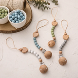Bos & Blom Heart-Shaped Pacifier Chain