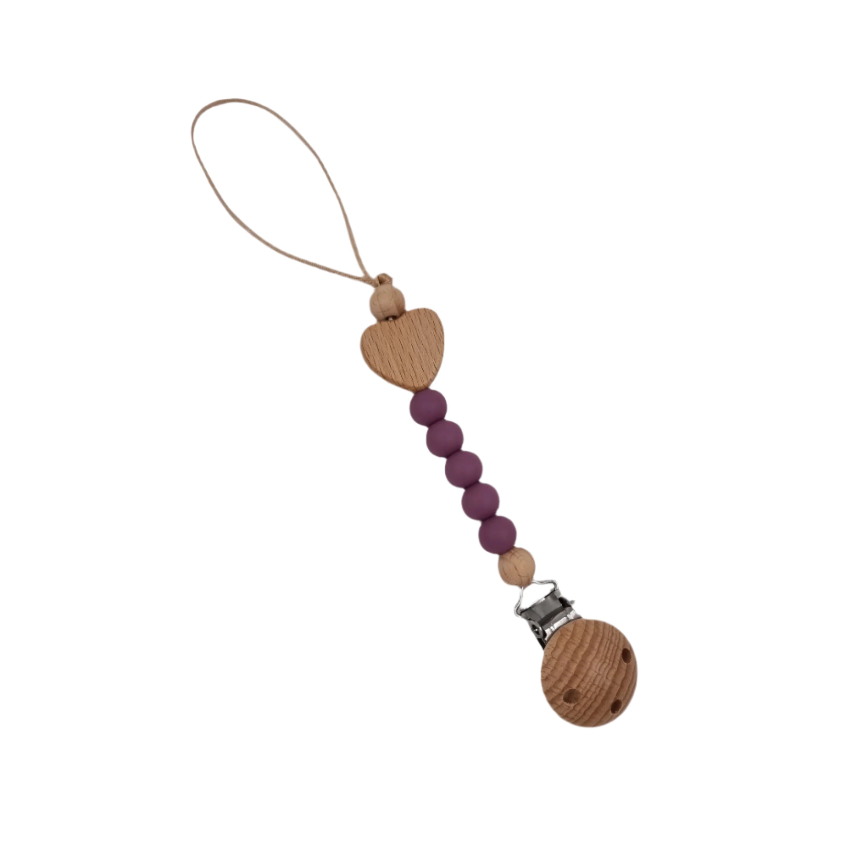 Bos & Blom Heart-Shaped Pacifier Chain