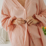 The Everyday - Pyjamas (Dusty Pink Muslin Set)