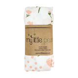 Baby Peach Flower Bamboo Swaddle