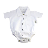 Meerkat White Short Sleeve Formal Onesie