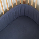 Airforce Blue Muslin Cot Fitted Sheet