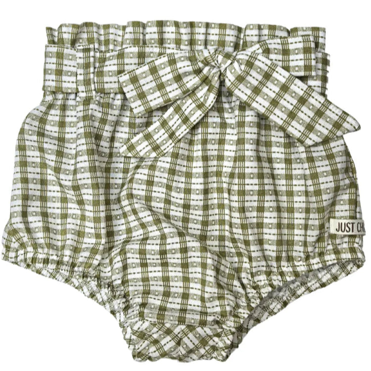 Just Chillin' Green Check Diaper Cover