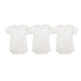 Baby Republic 3 Pack Short Sleeve White Cotton Bodyvest