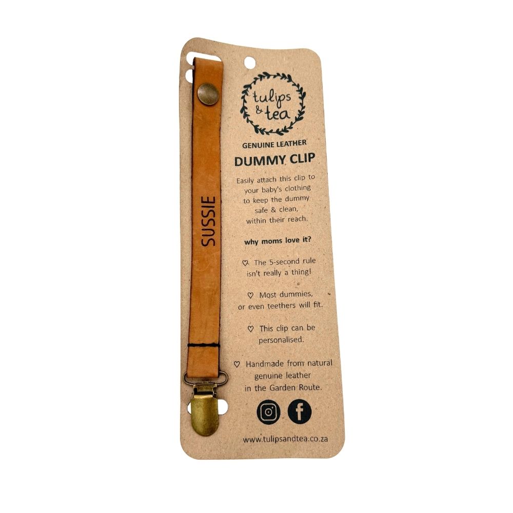 Tulips & Tea Leather Dummy Clip