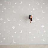 Tayla Jean Faded Stars & Moons on Grey Tile Play Mat