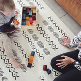 Tayla Jean Tribal Pattern in Cream White Tile Play Mat