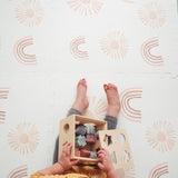 Tayla Jean Rainbow Rise Crisp White Tile Play Mat