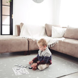 Tayla Jean Faded Stars & Moons on Grey Tile Play Mat