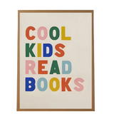 Cool Kids Read Books Colourful Wall Art