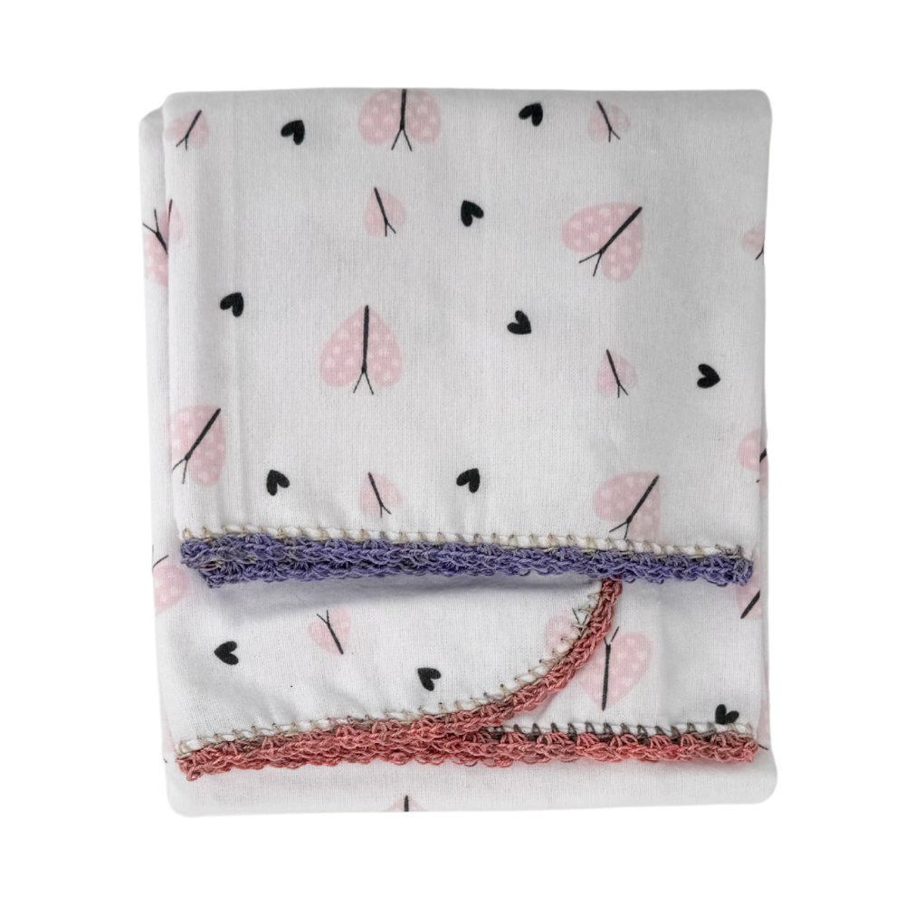 Lappies Vol Liefde Large Brushed Cotton Swaddle Blanket