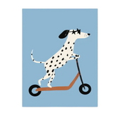 Dalmatian on Scooter Wall Art
