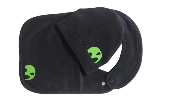 Ingane Elephant Print Hat & Bib Set