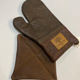 Leather Oven Mitt and Pot Holder