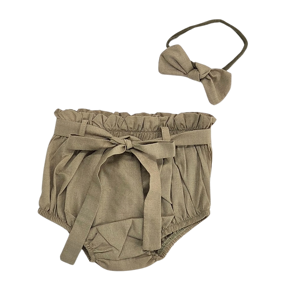 Nika Couture Diaper Cover & Headband Set